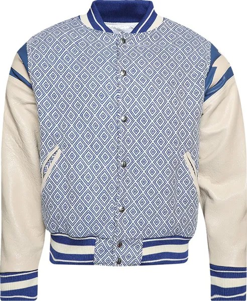 Бомбер Rhude Jacquard Lightning Bomber 'Multicolor/Blue/Ivory', синий
