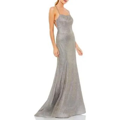 Женское вечернее платье Ieena for Mac Duggal со шнуровкой и трубой BHFO 1244