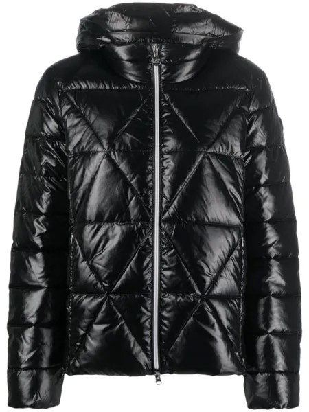 Ea7 Emporio Armani стеганая куртка с капюшоном, черный