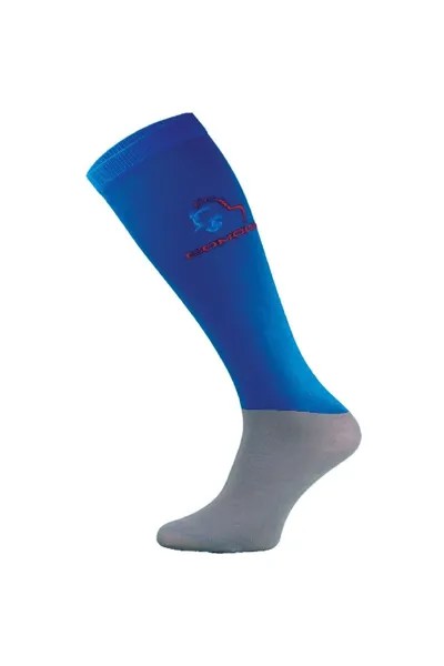 Тонкие носки до колена из технической микрофибры для верховой езды COMODO, синий