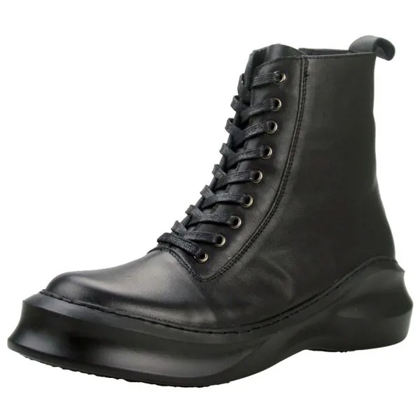 Мужские брендовые зимние байкерские ботинки, роскошные Военные боевые ботинки из натуральной кожи в стиле панк, Рабочая защитная обувь на в...