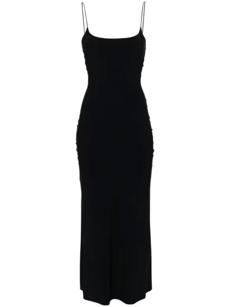 MM6 Maison Margiela платье макси с узором, черный