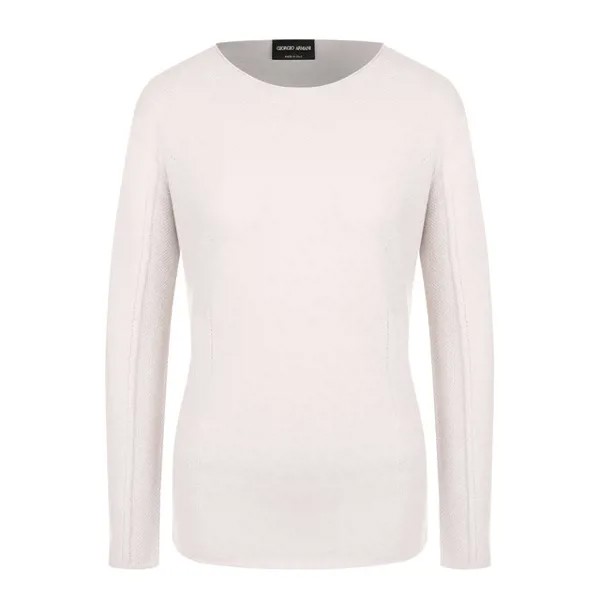 Однотонный пуловер из смеси шерсти и кашемира Giorgio Armani