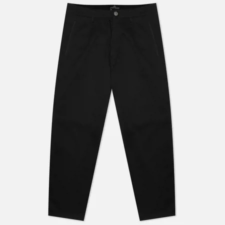 Мужские брюки Stone Island Shadow Project Cotton Satin Garment Dyed Chapter 2, цвет чёрный, размер 46