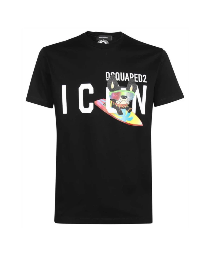 Футболка с принтом S Dsquared2, черный