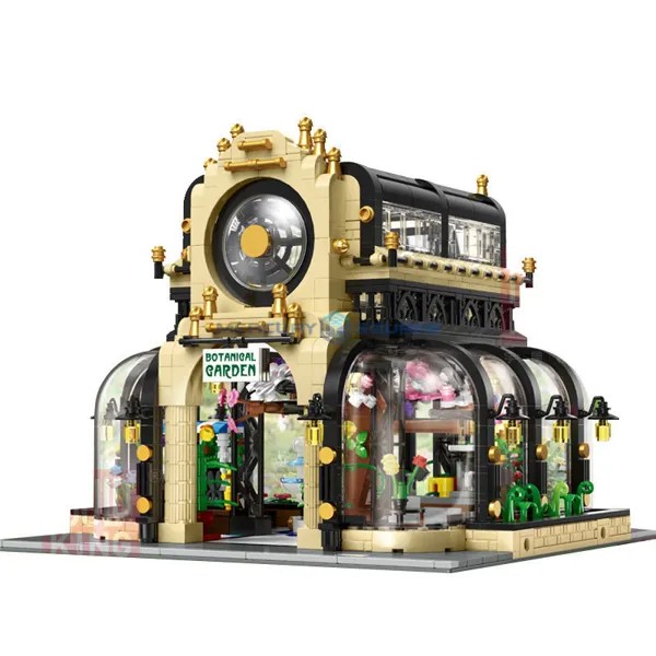 Модель MOC 16019 для ботанического парка, Модульные строительные блоки для стеклянного дома, игрушечный набор, креативный подарок для мальчиков и девочек