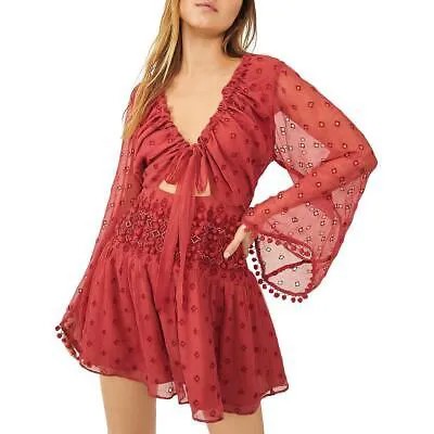 Женское короткое мини-платье с бисером Free People BHFO 2702