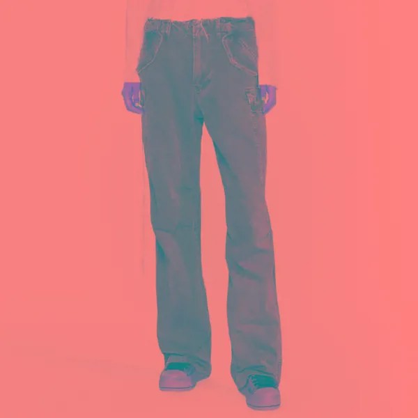 Женские джинсы весна 2023 трендовые винтажные потертые старые хлопковые широкие брюки корейские модные женские брюки y2k брюки карго