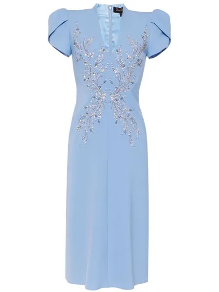 Jenny Packham платье миди Firefly с кристаллами, синий