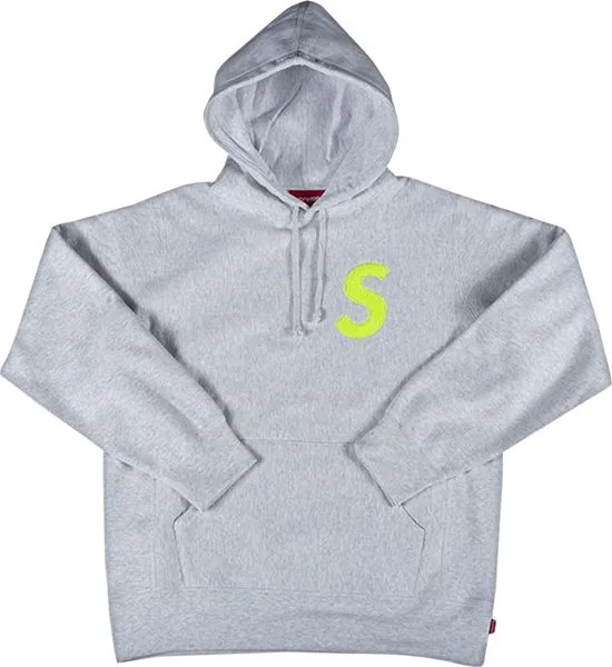 Толстовка Supreme S Logo Hooded Sweatshirt 'Ash Grey', серый