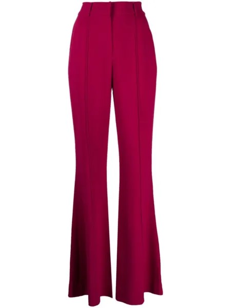 Elie Saab расклешенные брюки Cady средней посадки, фиолетовый