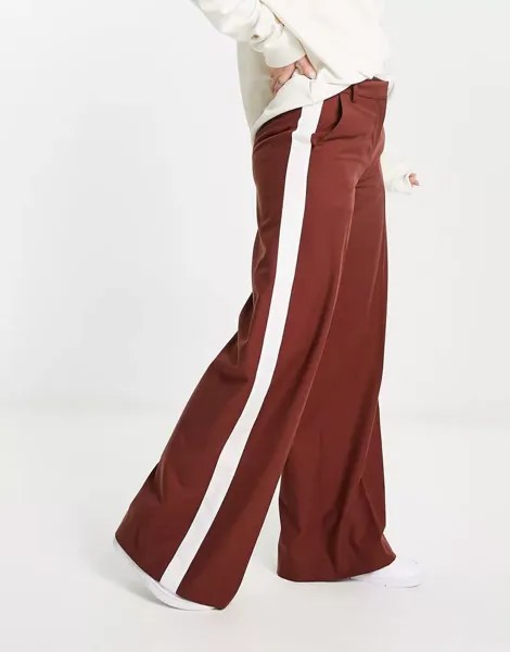 Ржаво-коричневые широкие брюки Weekday Callie