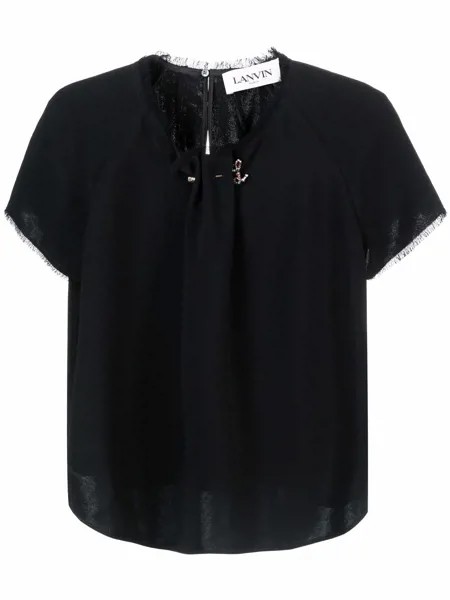 LANVIN gathered-detail short-sleeve top