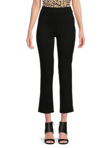 Текстурированные укороченные брюки Saks Fifth Avenue, черный