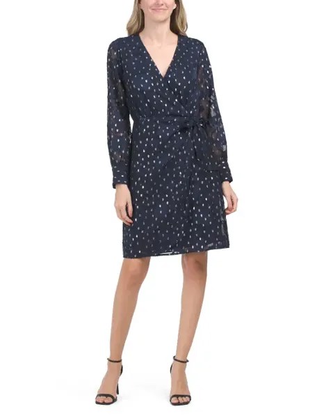 Платье из искусственного запаха с рукавами-блузками Anne Klein, цвет Mountain