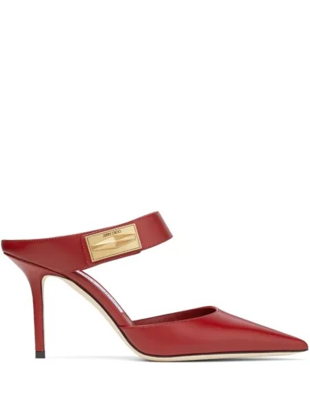 Jimmy Choo мюли Nell 85 с заостренным носком, красный