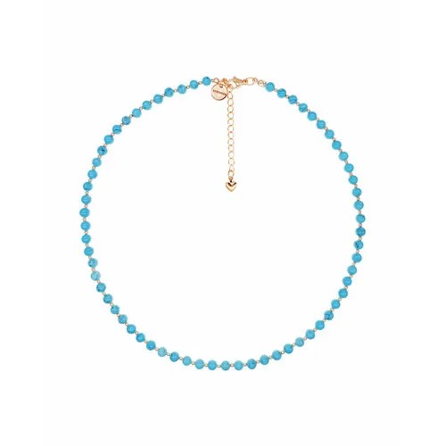 Бусы Strekoza Collection, бирюза, длина 40 см, бирюзовый, золотой