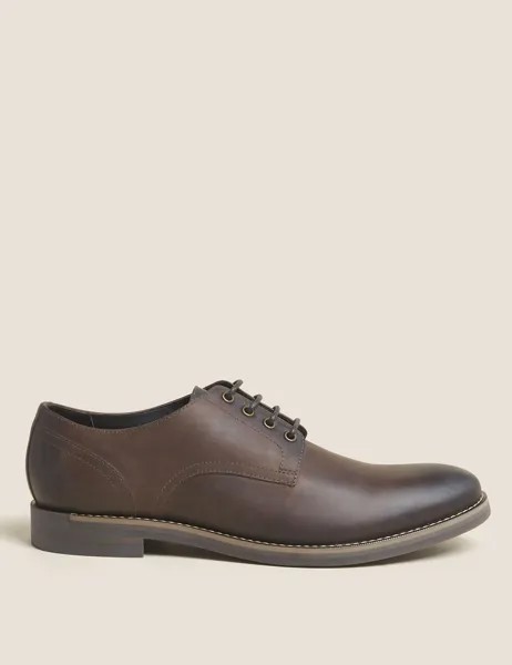 Кожаные туфли дерби Marks & Spencer, коричневый