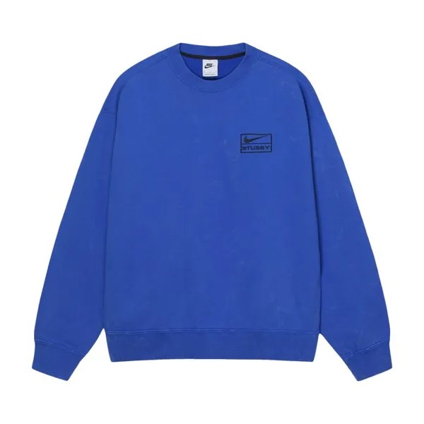 Флис Stussy x Nike Fleece Crew, синий