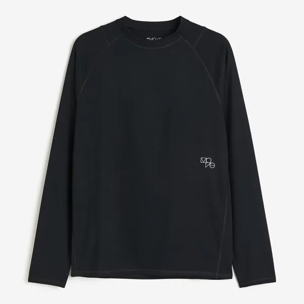 Спортивный лонгслив H&M DryMove, черный