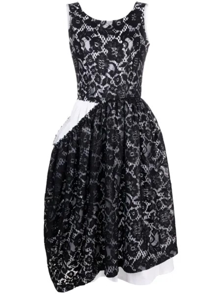 Comme Des Garçons кружевное платье без рукавов, черный
