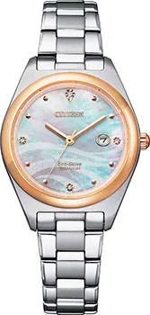 Японские наручные  женские часы Citizen EW2606-87Y. Коллекция Super Titanium