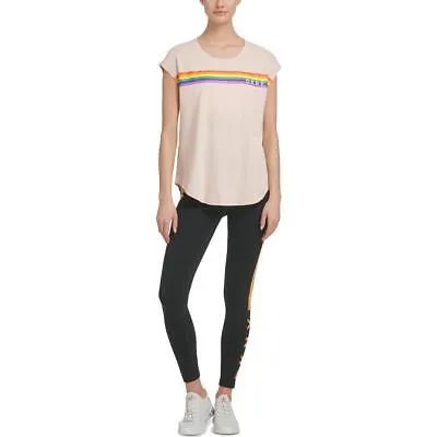 DKNY Sport Womens Pride Pink Fitness Спортивная футболка Athletic M BHFO 3949