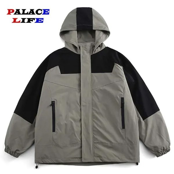 Съемная мужская куртка с капюшоном 3 в 1, парка, уличная одежда в стиле пэчворк, куртка с подкладкой в стиле Харадзюку, зимняя японская ветровка, теплая уличная одежда