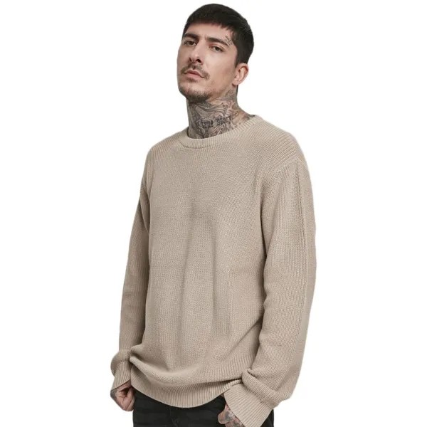 Свитер Urban Classics T-Shirt Cardigan Titch, бежевый