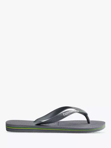 Шлепанцы Havaianas Brazil Flag, цвет dark grey