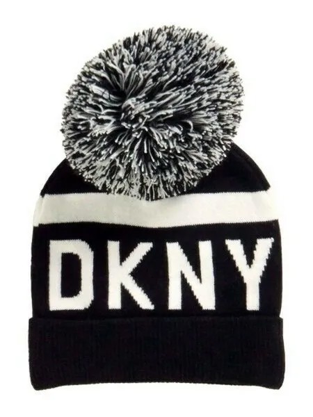 Шапка бини женская DKNY DY1835 черная, one size