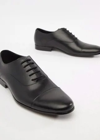 Оксфордские туфли из черной кожи Office Flounder-Черный
