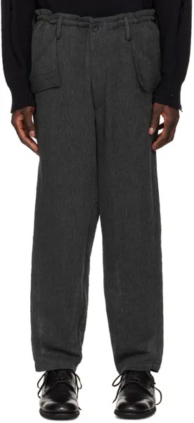 Черные брюки с карманами и клапаном Yohji Yamamoto