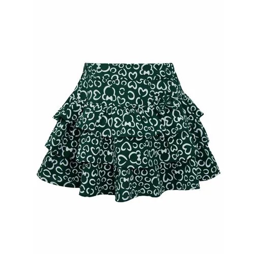 Школьная юбка ИНОВО, размер 128, зеленый