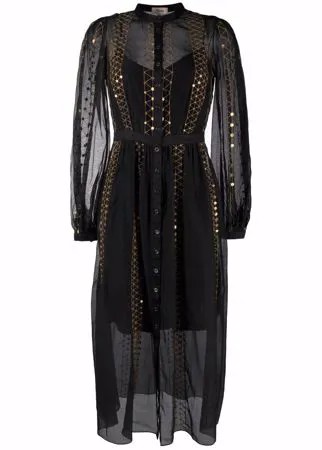 Temperley London полупрозрачное платье-рубашка Robin