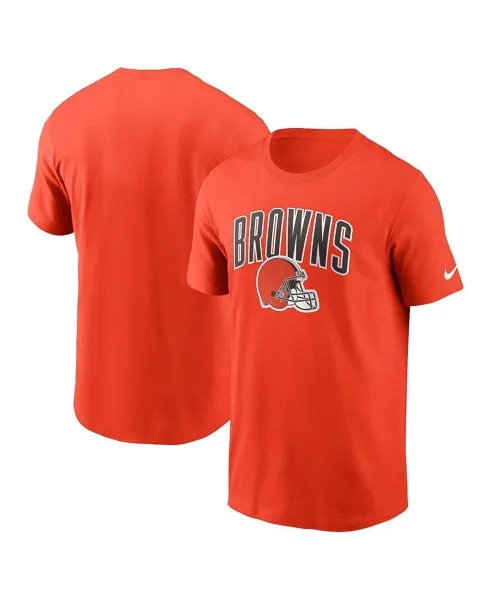 Мужская оранжевая спортивная футболка Cleveland Browns Team Nike