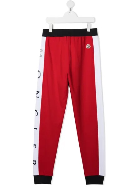 Moncler Enfant спортивные брюки в стиле колор-блок