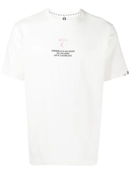 Футболка AAPE Universe с логотипом AAPE BY *A BATHING APE, белый