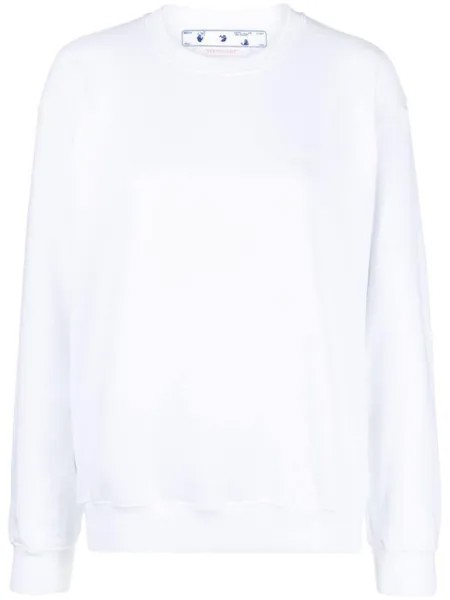 Off-White толстовка с полосками Diag, белый
