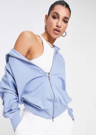 Худи сиреневого цвета с двойной молнией Missguided-Синий