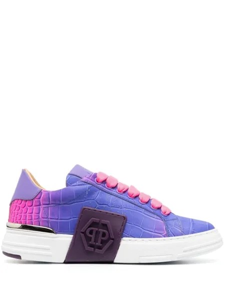 Philipp Plein кеды с логотипом Hexagon, фиолетовый