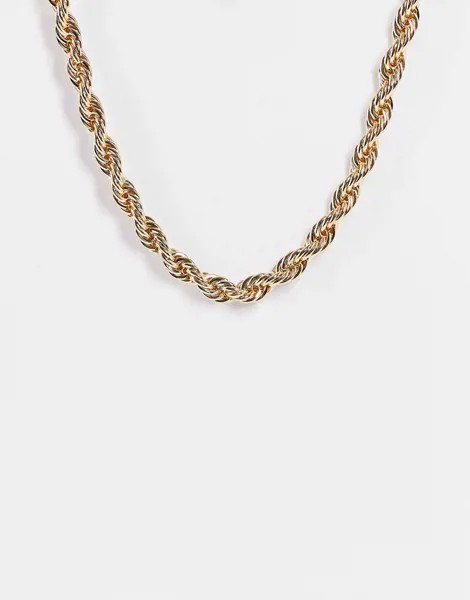 Золотистое ожерелье в виде массивной перекрученной цепочки Liars & Lovers-Золотистый