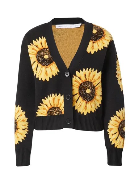 Вязаный кардиган Warehouse, цвет Yellow/Black