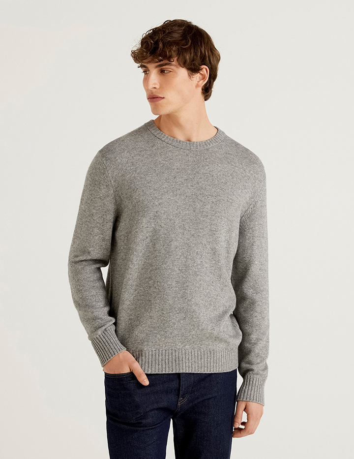 Джемпер мужской United Colors of Benetton 21A_1235U1N67 серый L