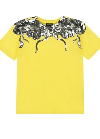 Желтая футболка с принтом 