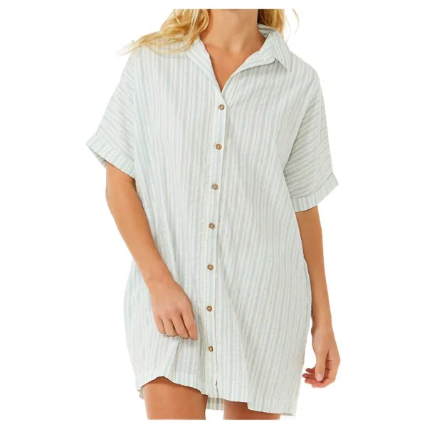 Платье Rip Curl Women's Follow The Sun Shirt Dress, цвет Blue/White
