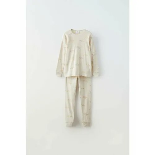 Пижама  Zara, размер 130, бежевый