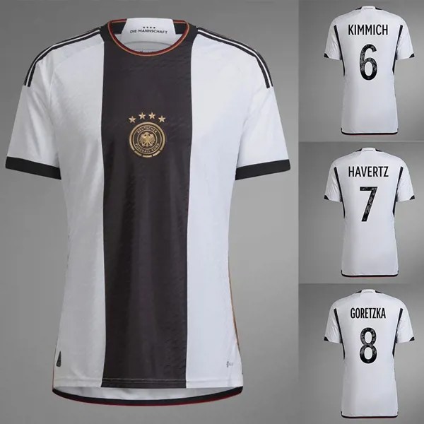 Германия Главная Джерси Мужская тренировочная одежда 2022 Футбольная майка Спортивная одежда