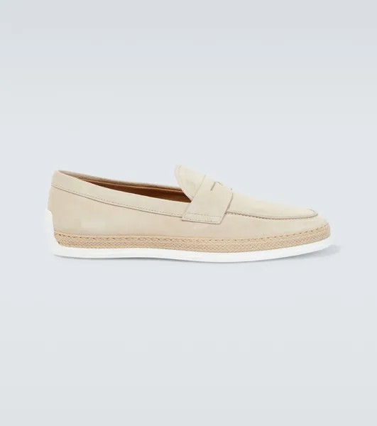 Замшевые пенни-лоферы Tod's, бежевый