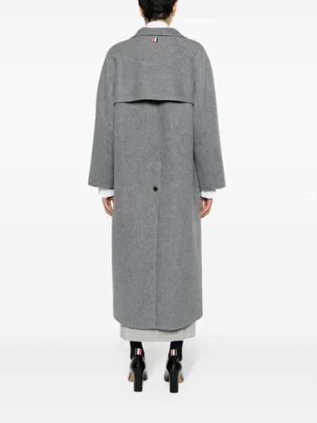 Thom Browne пальто из смесовой шерсти, серый